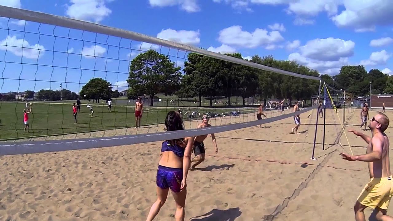 Beachvolleyboll på Ladugårdsgärdet Stockholm